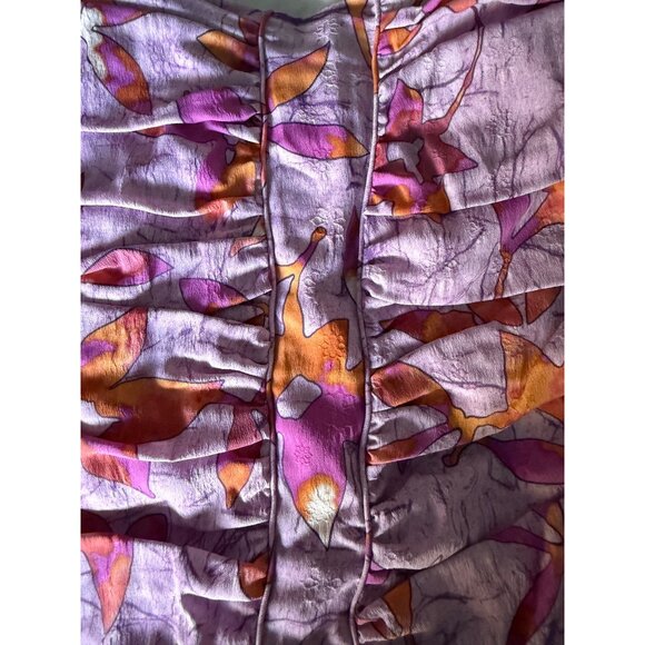 Isabel Marant Jupe Milendi Floral Silk Blend Ruched Mini Skirt Pink 34 Size 2 XS - Picture 11 of 16